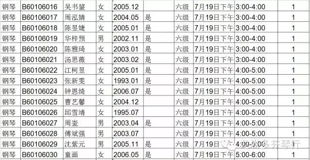 2015中央音乐学院音乐考级--(龙岩考级时间)